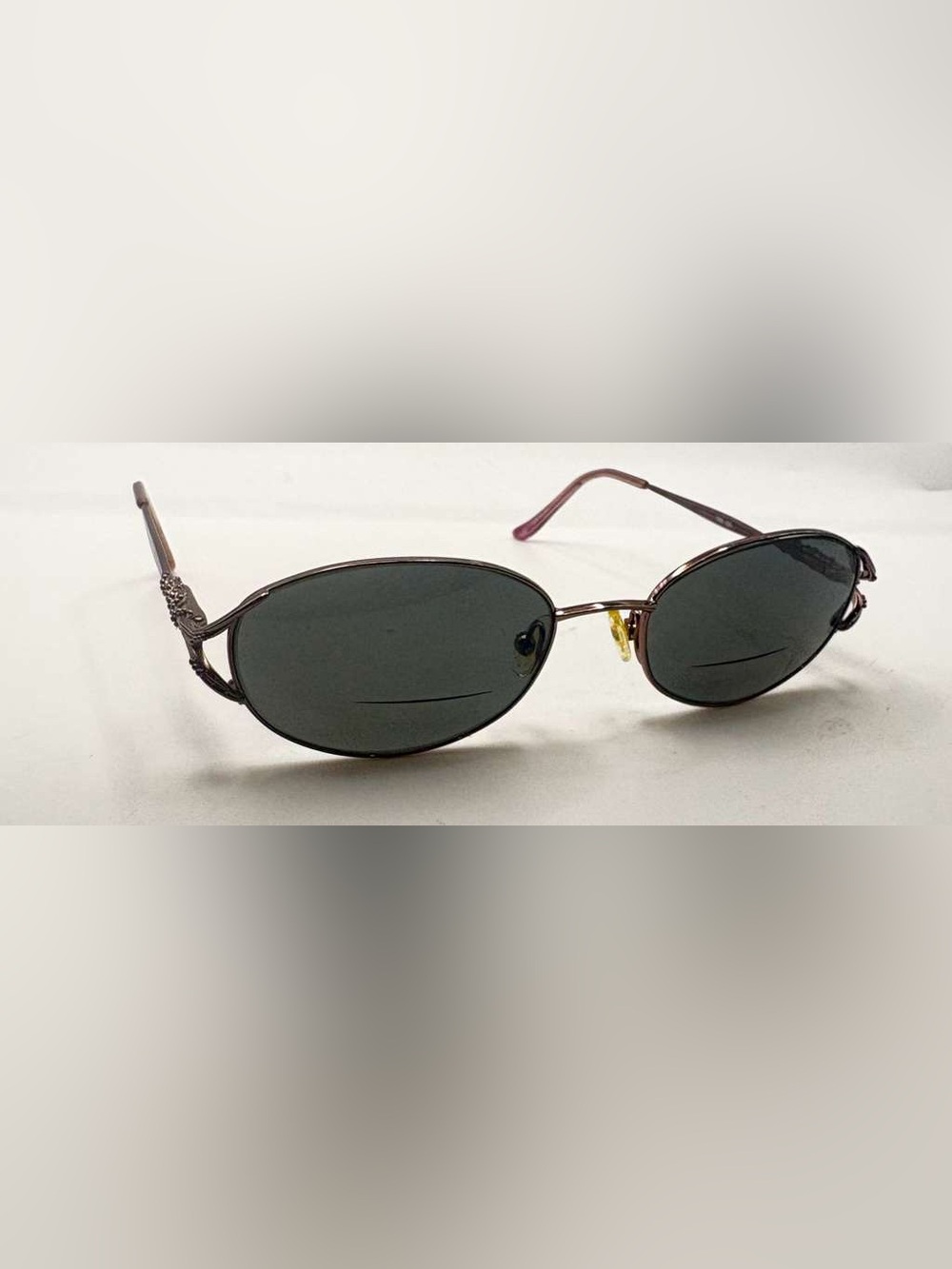 Adensco Purple Bronze Oval Metal Sunglasses Frames Only